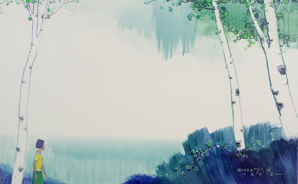 아름다운기억-강변의 여름 _ 90X60cm _acrylic on canvas